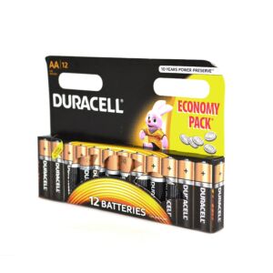 Pile alcaline AA ou R6 Duracell, code 81267246, blister 12bc