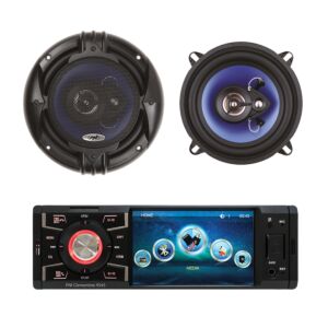 Pack lecteur de voiture MP5 PNI Clementine 9545 + haut-parleurs coaxiaux pour voiture PNI HiFi500, 100W, 12,7 cm