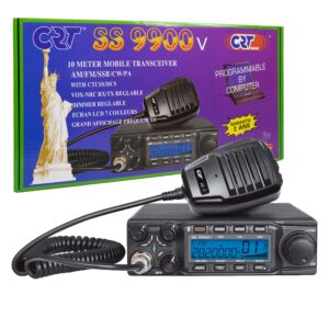 Station radio amateur CRT SS 9900V AM, FM, LSB, USB, CW 28-29,7 MHz, ASQ, DTMF, Roger Beep, 12 V, CTCSS, DCS, programmable