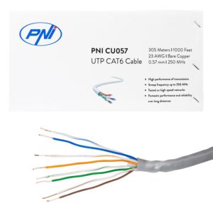 Câble UTP CAT6 PNI CU057 en cuivre 0,57 mm