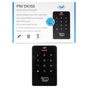 Clavier de contrôle d'accès autonome PNI DK150, déverrouillage par code PIN, carte RFID, IP65, noir