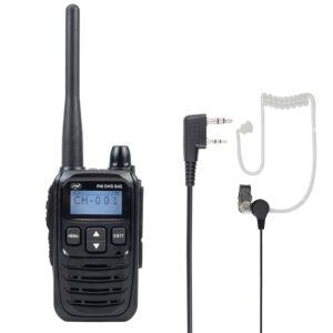 Pack de station radio numérique et analogique portable PNI DMR R45, 446MHz + casque PNI HS84 avec microphone