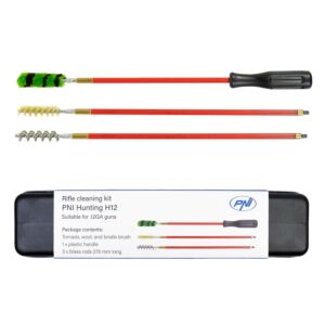 Kit de nettoyage pour armes à feu PNI Hunting H12 avec 3 brosses incluses pour armes de calibre .12