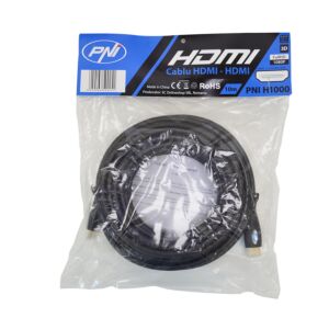 Câble HDMI PNI H1000 haute vitesse 1.4V, enfichable, Ethernet, plaqué or, 10m