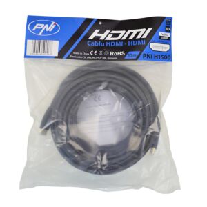 Câble HDMI PNI H1500 haute vitesse 1.4V, enfichable, Ethernet, plaqué or, 15m