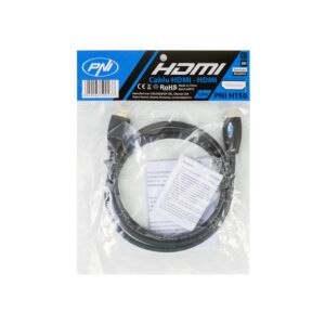 Câble HDMI PNI H150 haute vitesse 1,4 V, enfichable, Ethernet, plaqué or, 1,5 m