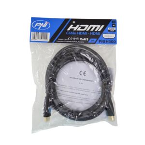 Câble HDMI PNI H300 haute vitesse 1.4V, enfichable, Ethernet, plaqué or, 3m