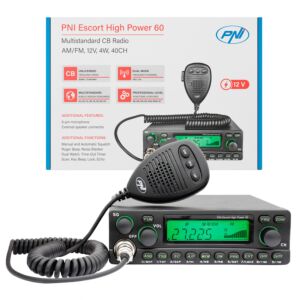 CB radio station PNI Escort High Power 60 multistandard, 60W FM/AM, 12V, ASQ, RF Gain