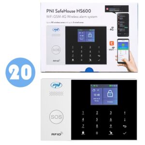 Boîte contenant 20 systèmes d'alarme sans fil PNI
