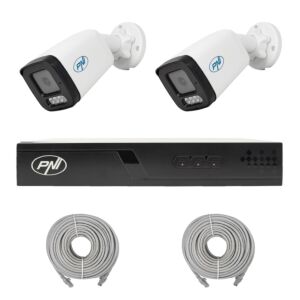 Pack de vidéosurveillance avec 2 caméras et câbles de 20 mètres inclus
