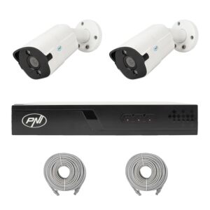 Pack de vidéosurveillance avec 2 caméras et câbles de 20 mètres inclus