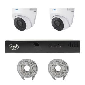 Pack de vidéosurveillance avec 2 caméras et câbles de 20 mètres inclus
