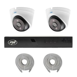 Pack de vidéosurveillance avec 2 caméras et câbles de 20 mètres inclus