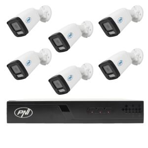 Pack de vidéosurveillance avec 6 caméras et câbles de 20 mètres inclus