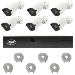 Pack de vidéosurveillance avec 6 caméras et câbles de 20 mètres inclus