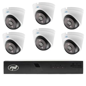 Pack de vidéosurveillance avec 6 caméras et câbles de 20 mètres inclus