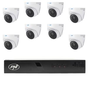Pack de vidéosurveillance avec 8 caméras et câbles de 20 mètres inclus