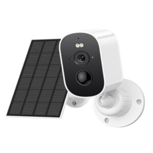 Caméra de surveillance vidéo PNI IP775S 5MP, panneau solaire, batterie intégrée, emplacement pour carte micro SD, vision nocturne, audio
