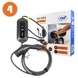 Boîte contenant 4 chargeurs portables PNI KW3