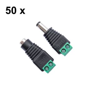 Lot de 50bc PNI M02 Prises d’Alimentation Mère/Mâle pour Systèmes de Surveillance