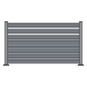 Tôle de clôture en aluminium PNI MAB1200, longueur 1,2 m et hauteur 2 m