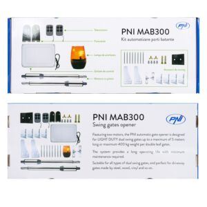 Kit d'automatisation pour portail battant PNI MAB300