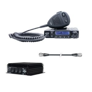 Station radio CB PNI Escort HP 6500 multistandard, 4W, AM-FM, 12V, ASQ + Amplificateur RX-TX KL203P, AM-FM-SSB, 100W, 12V 