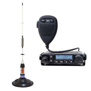 Ensemble radio CB PNI Escort HP 6500 PRO, ASQ, VOX, NRC avec antenne CB PNI ML70 et aimant