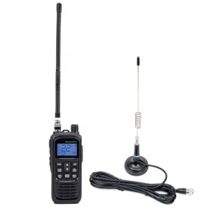 Ensemble radio CB portable PNI Escort HP 92 multi-normes 4W, 12-24V AM-FM avec antenne CB PNI ML29 et aimant