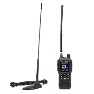 Station radio CB portable PNI Escort HP 102 multi-normes, 4 W, 12-24 V, AM-FM avec antenne CB PNI Extra 45 et aimant.