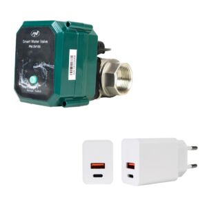 Valve d’eau intelligente PNI SV180 et alimentation électrique PNI CHG300