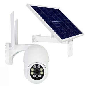Caméra de vidéosurveillance à panneaux solaires photovoltaïques