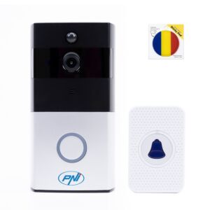 Pack d’interphone vidéo intelligent PNI SafeHome PT710B WiFi HD, P2P et drapeau Sticky Pad