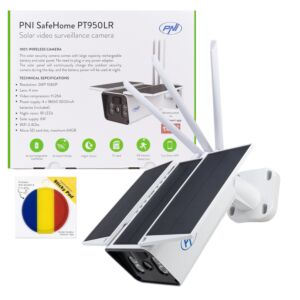 Caméra de surveillance vidéo PNI SafeHome PT950LR 1080p 2MP et drapeau adhésif inclus (cadeau).