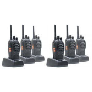 Kit de 6 stations radio portables PNI PMR R40 PRO batteries, chargeurs et écouteurs inclus