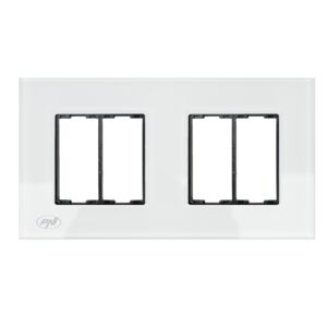 Cadre double en verre PNI RM202W pour prises PNI