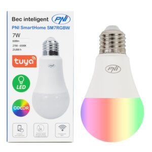 Ampoule intelligente PNI SmartHome SM7RGBW LED 7W