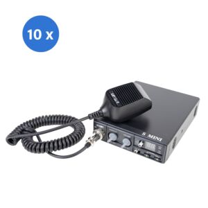Boîtier avec station de radio 10BC CRT S Mini double tension, 12/24V, 4W, avec ASQ, AM-FM