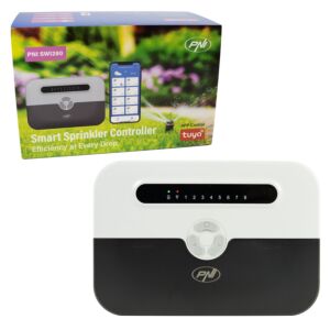 Contrôleur d’irrigation intelligent PNI SWI280, Wi-Fi, 8 zones, contrôle de Tuya Smart, compatible avec Amazon Ale