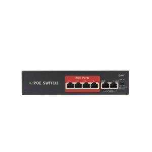 Switch POE PNI SWPOE42 avec 4 ports POE et 2 ports 100Mbps