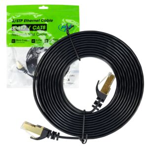 Câble réseau plat CAT7 noir