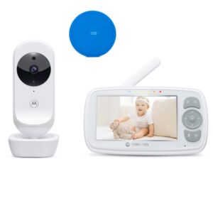 Ensemble Moniteur vidéo pour bébé Motorola VM34 avec écran 4.3 pouces + Sticky Pad Bleu