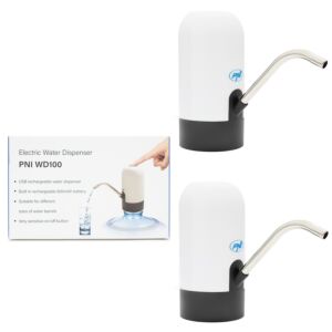 Pack 2bc Pompe à bouteille d’eau électrique PNI WD100 Charge USB-C, batterie 800mAh, puissance 4W