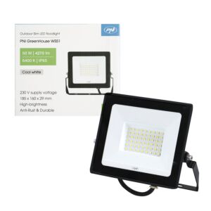 Projecteur LED mince PNI GreenHouse GreenHouse WS51 50W, 6400K, 5000lm, 184.5*29*160mm