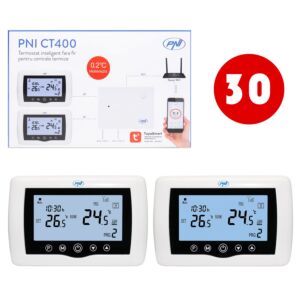 Bax avec 30 thermostats intelligents sans fil PNI CT400
