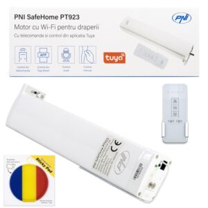 Kit de motorisation intelligent pour rideaux, rideaux WiFi PNI SafeHome PT923 avec étiquette adhésive incluse